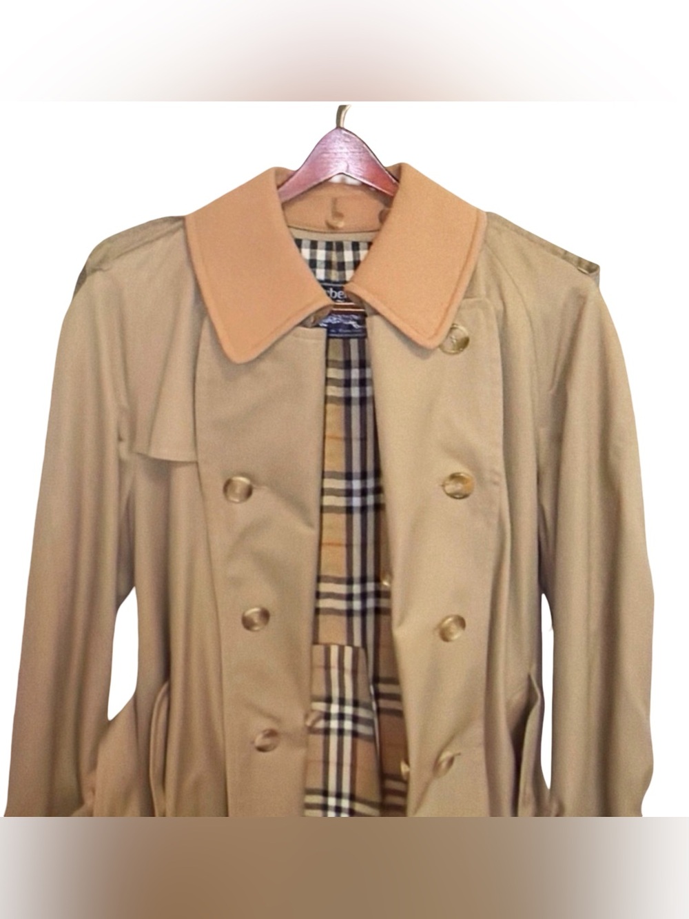 Vintage Men’s Burberry Trench Coat | Nova Check Removable Liner | Belted | 42R - Picture 7 of 15